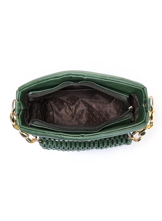 Ross Brown Modish Sling Bag for Women/Girls (Green) - Image 3